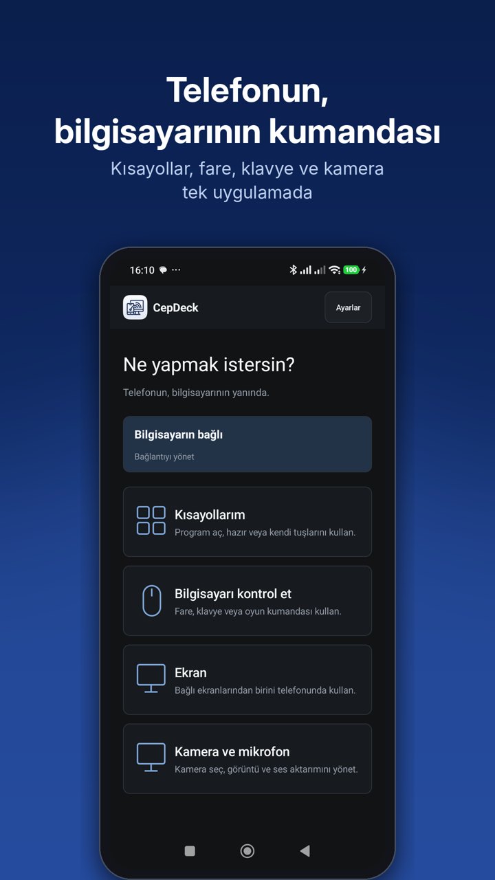 CepDeck ana ekranı
