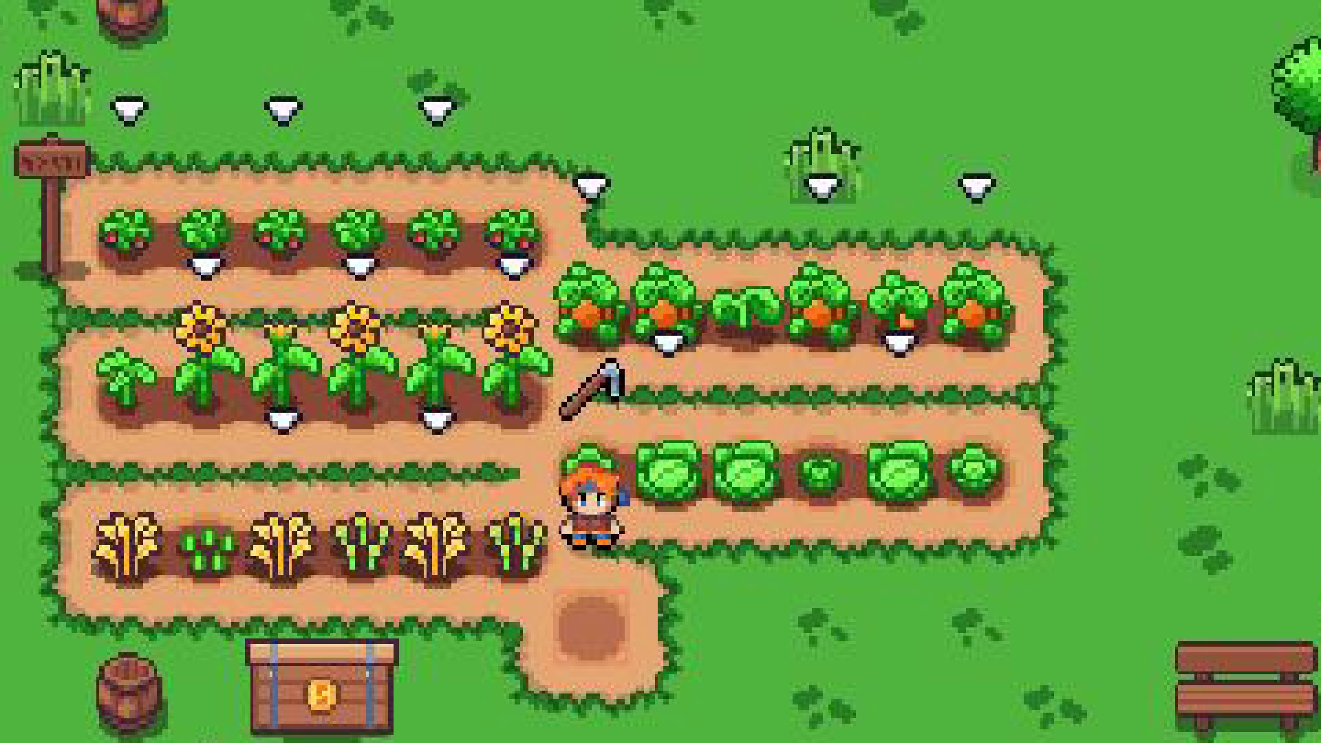 Step Farm piksel çiftliğinin oynanış görüntüsü